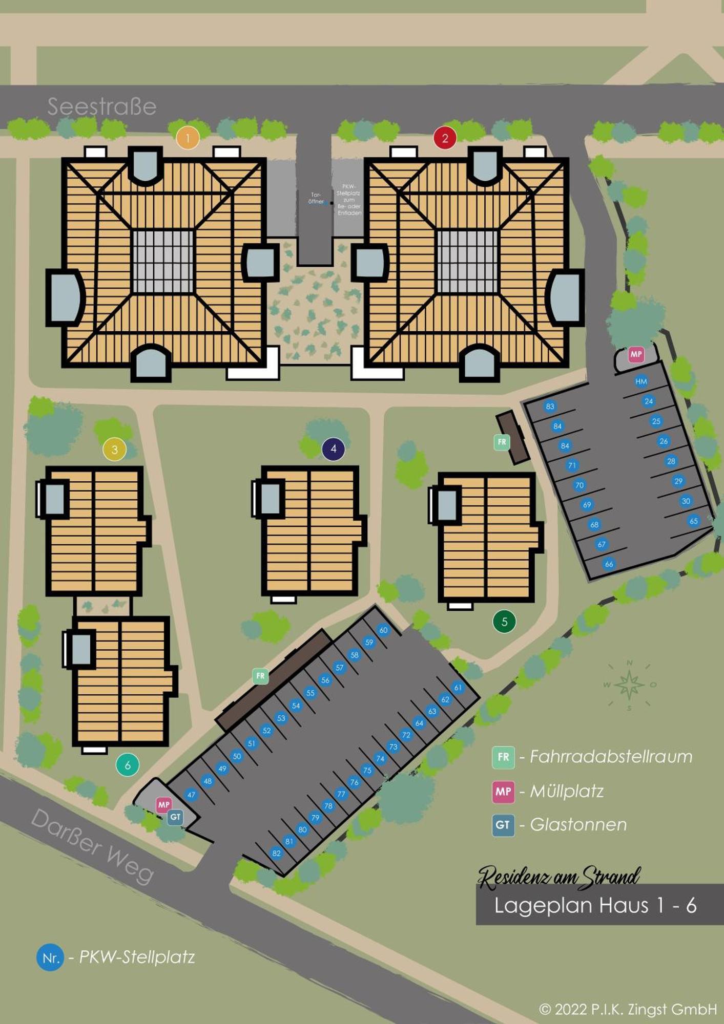Residenz Am Strand Wohnung 3-54 Цингст Екстер'єр фото